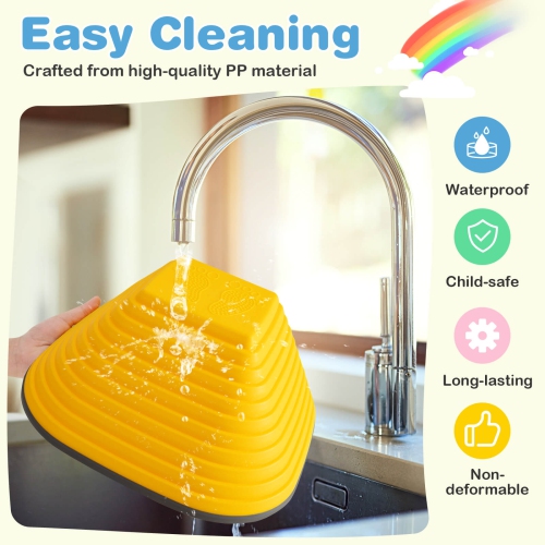 Costway 11 Pcs Colorful Stepping Stones with Full Non-Slip Edging Toys for 3+ Toddlers