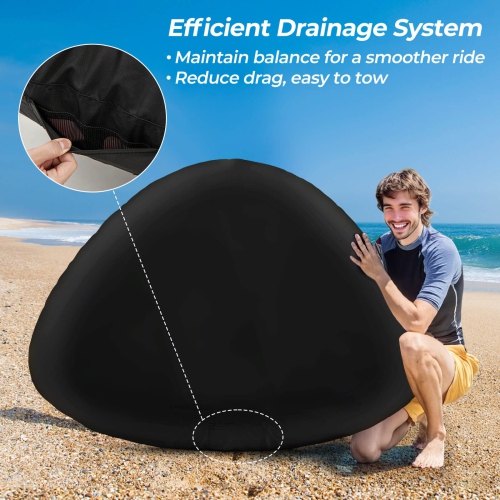 Bouée gonflable pour bateau de 1 ou 2&nbsp;personnes rouge de Costway pour jeunes et adultes