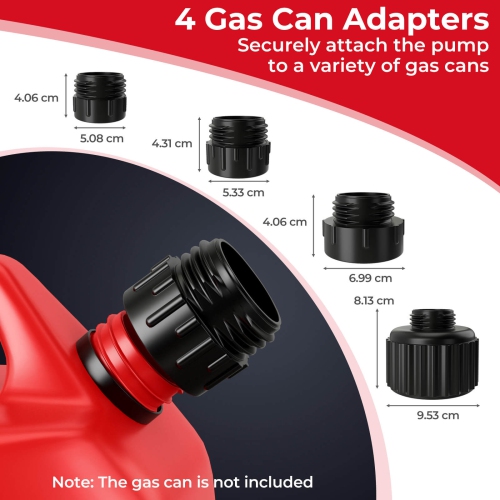 Costway Fuel Transfer Pump with Hand Trigger Nozzle for Flow Control & Stop Extra Long Hose