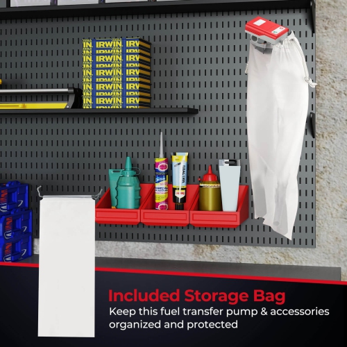 Costway Fuel Transfer Pump with Hand Trigger Nozzle for Flow Control & Stop Extra Long Hose