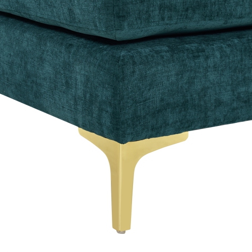 Karl Home 110 in. U-shaped Chenille Sectionals in Teal