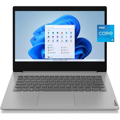 LENOVO  Refurbished (Good) Ideapad 3 14 Fhd Laptop (Intel Core I5-1135G7, 8GB Ram, 256GB SSD, Windows 11) - Platinum (81X700Fvus) In Grey