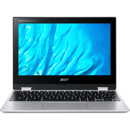 Refurbished Acer Spin 11.6" Chromebook Touchscreen 2-in-1 Laptop, (MediaTek M8183, 4GB RAM, 64GB eMMC, Chrome OS, Bi Kb) - Silver (CP311-3H-K9K9)