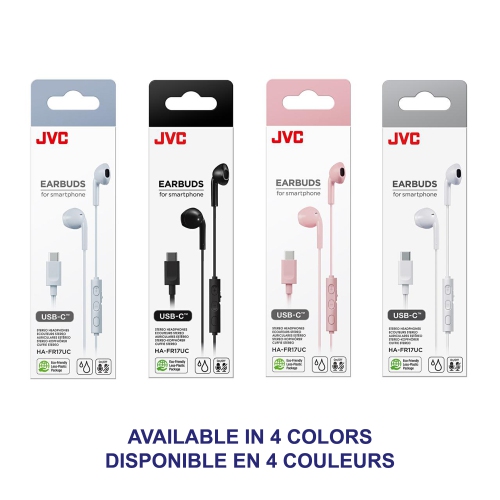 JVC - USB Type-C In-Ear Headphones with Integrated Microphone and Remote Control, Pink