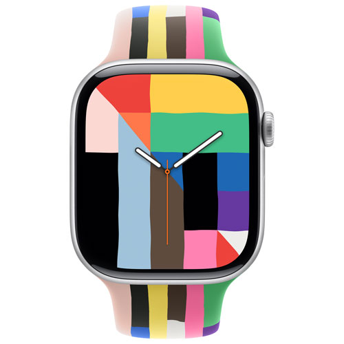 Bracelet sport pour Apple Watch de 46 mm - Édition Fierté - Moyen/Grand 160-210 mm