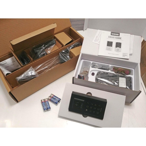 OPEN BOX - Weiser Smartkey Camino Smartcode Touchpad Electronic Deadbolt + Handleset 1704140