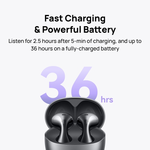 HUAWEI FreeBuds 6 Wireless Earbuds, Ear-fitting Wearing, Dual-driver True Sound, Stable & Clear Calls, Open-fit ANC, 36H Battery Life, IP54