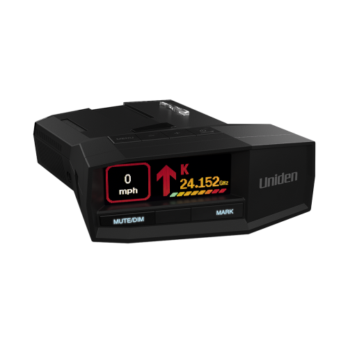 Détecteur de radar R8&nbsp;W d'Uniden – détection laser à double antenne extrêmement longue portée, verrouillage GPS intégré, écran DELO, alertes