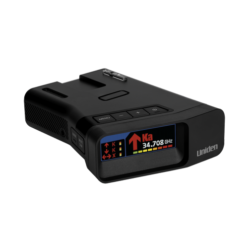 Uniden R7 Radar Detector – Dual Antenna Long Range Detection, Built-In GPS Lockouts, OLED Display, Voice Alerts, Red Light & Speed Camera Warnings –