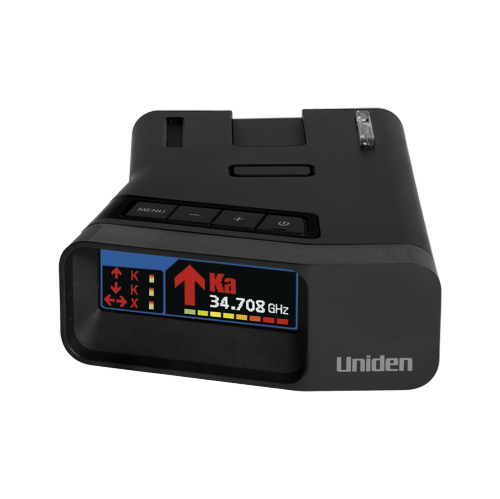 Uniden R7 Radar Detector – Dual Antenna Long Range Detection, Built-In GPS Lockouts, OLED Display, Voice Alerts, Red Light & Speed Camera Warnings –
