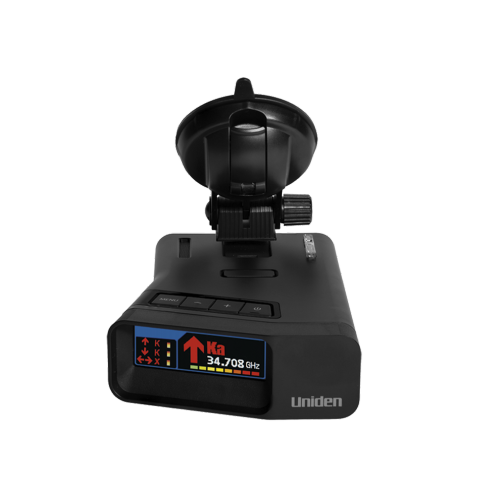 Uniden R7 Radar Detector – Dual Antenna Long Range Detection, Built-In GPS Lockouts, OLED Display, Voice Alerts, Red Light & Speed Camera Warnings –