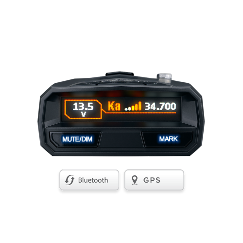 Détecteur de radar R4 d'Uniden - Détection laser à très longue portée, verrouillage GPS intégré, écran DELO, alertes vocales, avertissements de feu