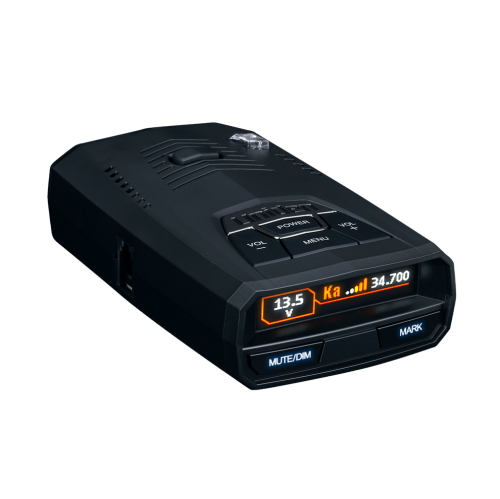 Détecteur de radar R4 d'Uniden - Détection laser à très longue portée, verrouillage GPS intégré, écran DELO, alertes vocales, avertissements de feu