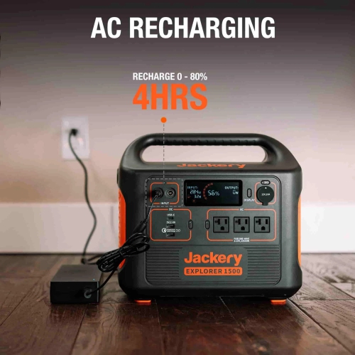 (Refurbished Excellent) Jackery Portable Power Station Explorer 1500, 1534Wh Portable Generator, Solar Mobile Lithium Battery Pack