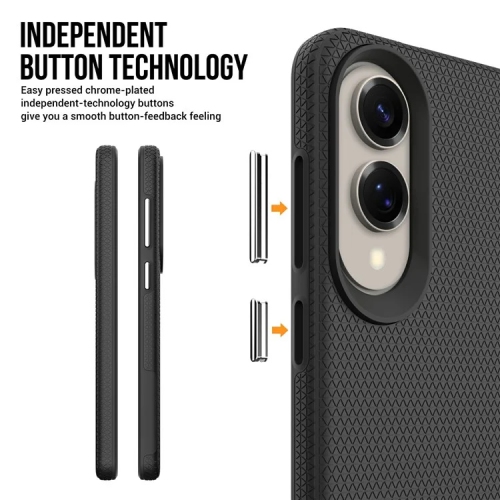 [CS] Étui rigide ajusté hybride mince antichoc pour Samsung Galaxy S25 Edge, sarcelle