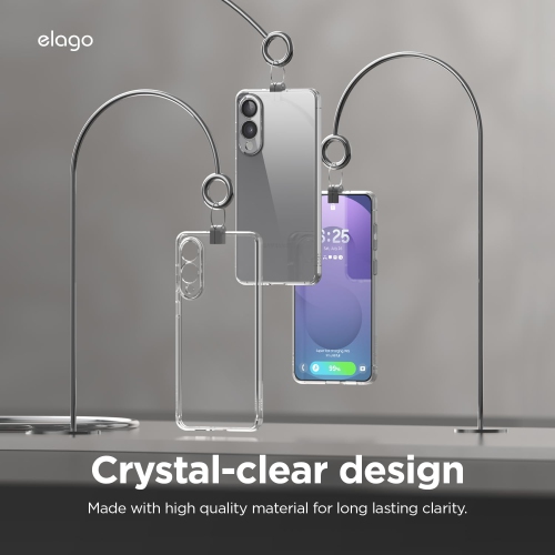 elago Hybrid Clear Case Compatible with Samsung Galaxy S25 Edge, Protective and Precise Cover with PC/TPU Technology, Slim Fit, Shockproof