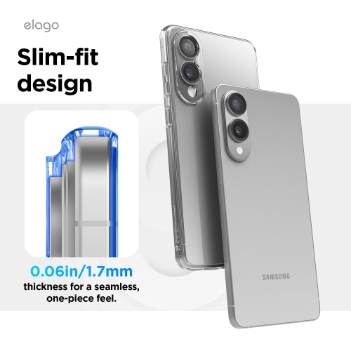 elago Hybrid Clear Case Compatible with Samsung Galaxy S25 Edge, Protective and Precise Cover with PC/TPU Technology, Slim Fit, Shockproof