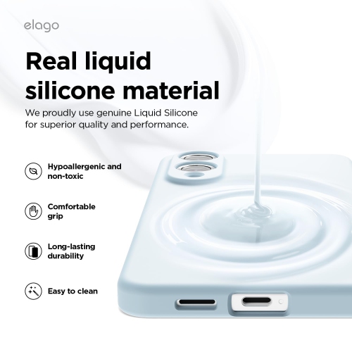 elago Magnetic Silicone Case Compatible with Samsung Galaxy S25 Edge, Slim Fit, Shockproof, Back Camera Protection, Wireless Charging Support,