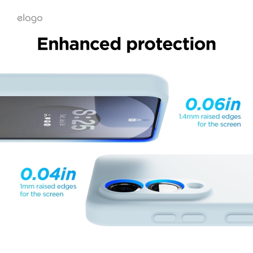 elago Magnetic Silicone Case Compatible with Samsung Galaxy S25 Edge, Slim Fit, Shockproof, Back Camera Protection, Wireless Charging Support,