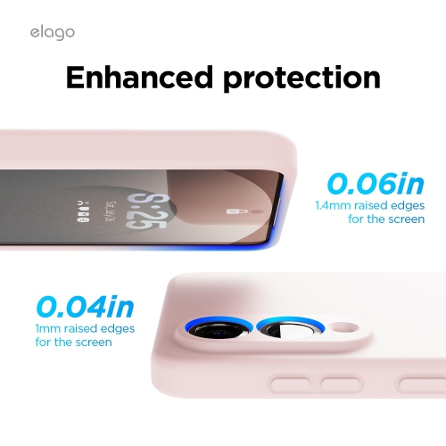elago Magnetic Silicone Case Compatible with Samsung Galaxy S25 Edge, Slim Fit, Shockproof, Back Camera Protection, Wireless Charging Support,
