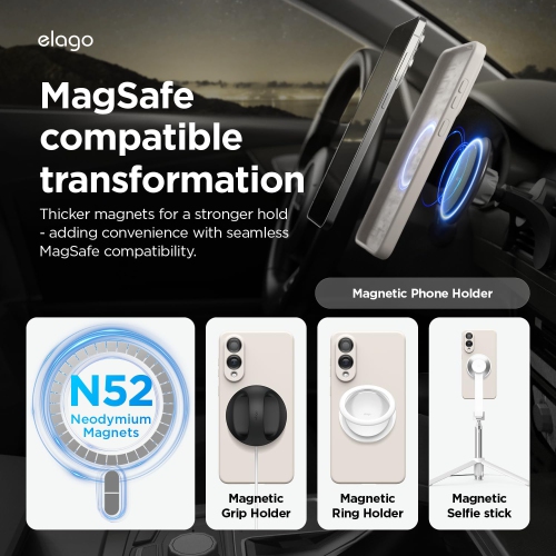 elago Magnetic Silicone Case Compatible with Samsung Galaxy S25 Edge, Slim Fit, Shockproof, Back Camera Protection, Wireless Charging Support,