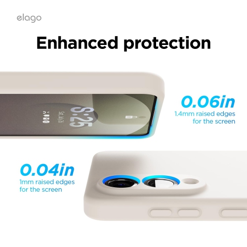 elago Magnetic Silicone Case Compatible with Samsung Galaxy S25 Edge, Slim Fit, Shockproof, Back Camera Protection, Wireless Charging Support,
