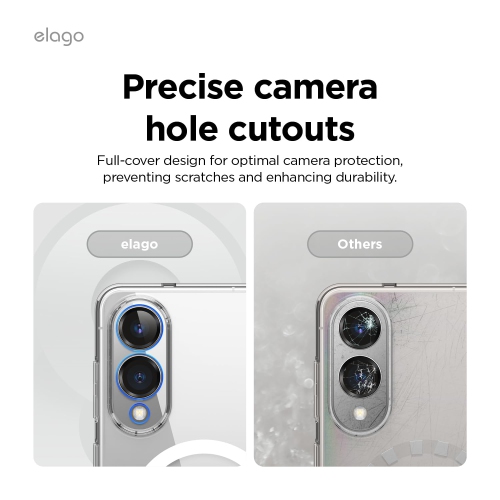 elago Magnetic Hybrid Case Compatible with Samsung Galaxy S25 Edge, Strong Magnetism for Wireless Charging, Protective Cover with PC/TPU, Slim Fit,