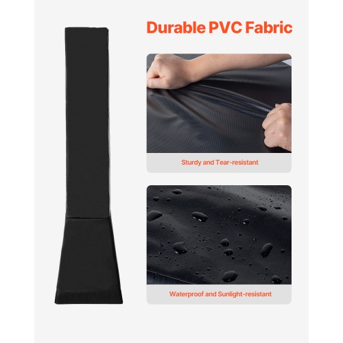 VEVOR 64" Tall Basketball Pole Pad, 2" Thick Heavy Duty Wrap Around Pole Padding, Fits 6x6 - 7x7 inch Diameter Square Pole,All-weather Waterproof