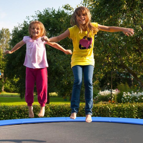 Gymax 14FT Trampoline Replacement Safety Pad Universal Trampoline Cover Blue