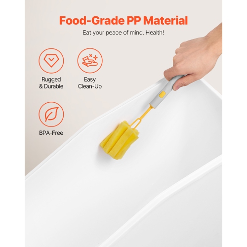 VEVOR 11.4Gallon/50L Rice Storage Container, Large Dog Food Dispenser Bin, Kitchen Ingredient Grain Cereal Flour Bin, Pet food Containers with