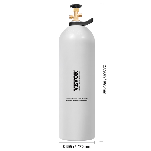 VEVOR CO2 Tank, 15 lbs New Aluminum Alloy Cylinder,CO2 Air Tank with Light Spray Coating, CGA320 Valve, Handle & Adjustable Pressure,DOT Approved