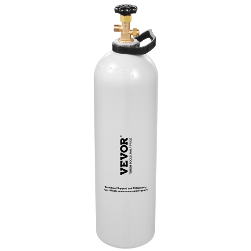VEVOR CO2 Tank, 15 lbs New Aluminum Alloy Cylinder,CO2 Air Tank with Light Spray Coating, CGA320 Valve, Handle & Adjustable Pressure,DOT Approved