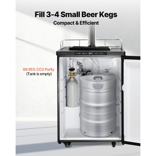 VEVOR CO2 Tank, 2.5 lbs New Aluminum Alloy Cylinder, CO2 Air Tank with Light Gray Spray Coating, CGA320 Valve & Adjustable Pressure, DOT Approved