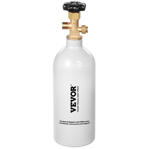 VEVOR CO2 Tank, 2.5 lbs New Aluminum Alloy Cylinder, CO2 Air Tank with Light Gray Spray Coating, CGA320 Valve & Adjustable Pressure, DOT Approved