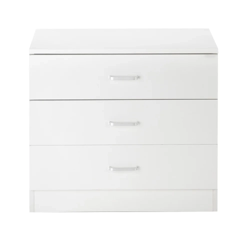 KARL HOME  Modern Simple 3-Drawer Dresser In White