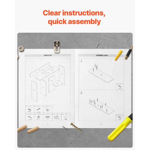 VEVOR 37.2" x 9.5" x 28.9" Desktop Bookshelf, 2-Tier Wood Desktop Storage Organizer, Office Storage Rack Wood Display Shelf, Desktop Bookshelf Hutch
