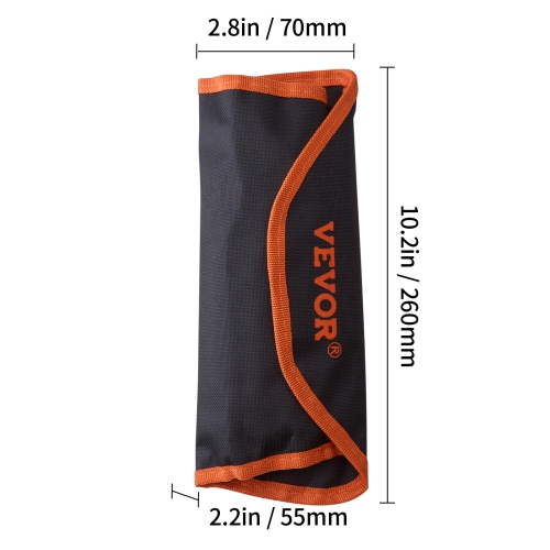 VEVOR 8-piece Flex-Head Ratcheting Wrench Set, with Roll-up Pouch, Cr-V Steel Flexible Ratcheting Wrench Set SAE 5/16" to 3/4", Ideal for General