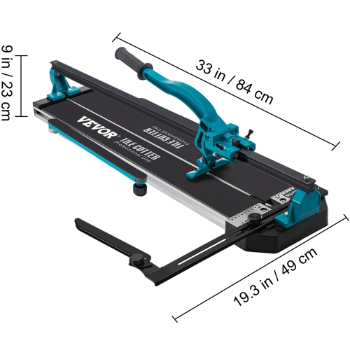 VEVOR 24 inch Manual Porcelain Ceramic Tile Cutter,with Tungsten Carbide Cutting Wheel,Infrared Positioning, Anti-Skid Feet, Durable Rails for