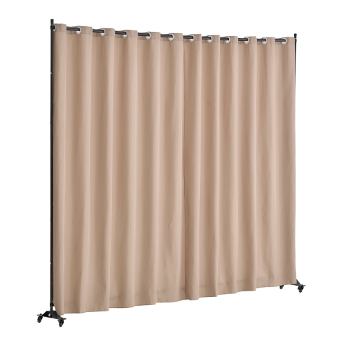 VEVOR Room Divider, Portable Panel Room Divider with Wheels Curtain Divider Stand, Freestanding Room Divider Privacy Screen for Office, Bedroom,