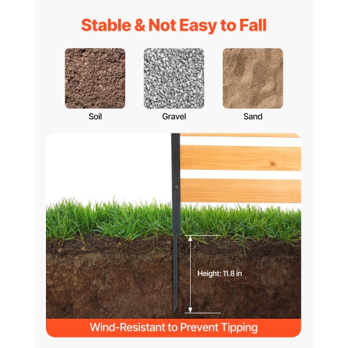 VEVOR 39" W x 61" L Wood Privacy Fence, 1-Panel Air Conditioner Fence Screen, Pool Equipment Enclosure with Metal Stakes, Easy DIY Installation,