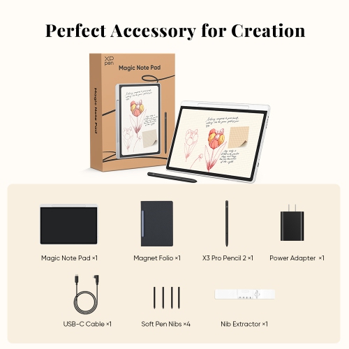 XPPen Magic Note Pad - 3 in 1 Color Digital Notebook 10.95