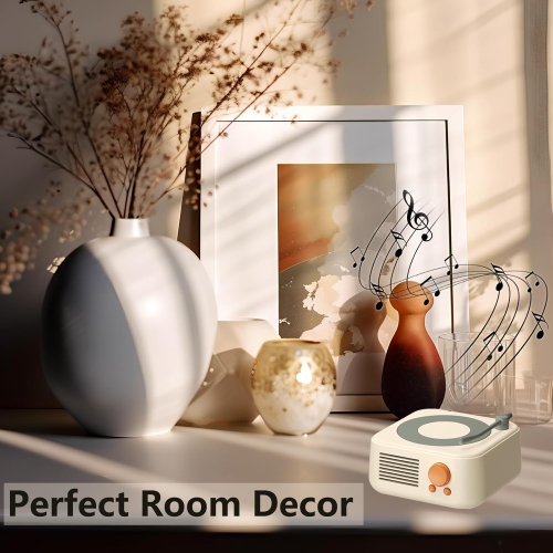 Haut-parleur Bluetooth rétro, Haut-parleur sans fil portatif pour la décoration de la chambre à coucher, Mini haut-parleur Bluetooth portatif