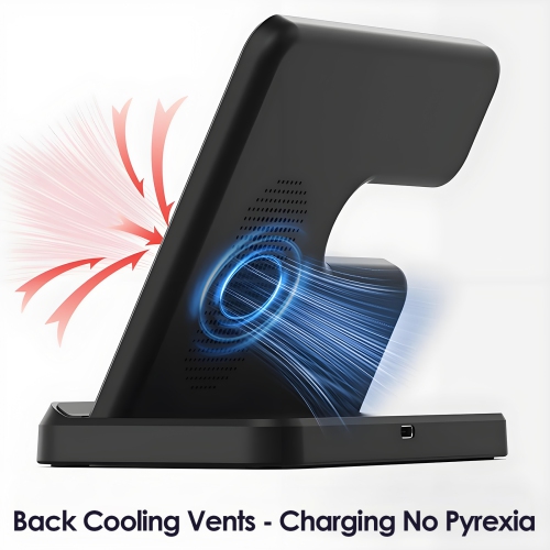 3 in 1 Wireless Charging Station for Galaxy Watch Compatible with Apple, Samsung Phones