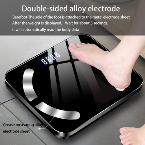 Body fat scale High-precision household rechargeable weight scale Fat loss scale [Obsidian Black] Rechargeable/high-precision smart scale/precise BIA