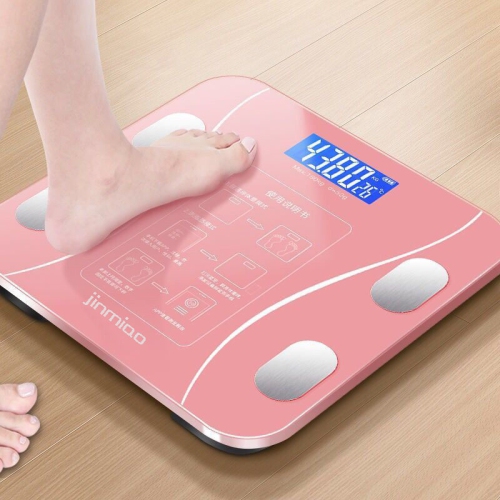 Smart Body Fat Scale with LED Display - Digital Bathroom Scale with Bluetooth to Accurately Measure Body Composition, Muscle Mass, BMI, Waist