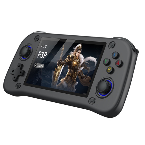 G28 Retro Game Console, 4.3 Inch HD Screen Built-in 64G TF Card Video Game Console, Plug and Play, PSP Handheld Game Console Supports Multiple