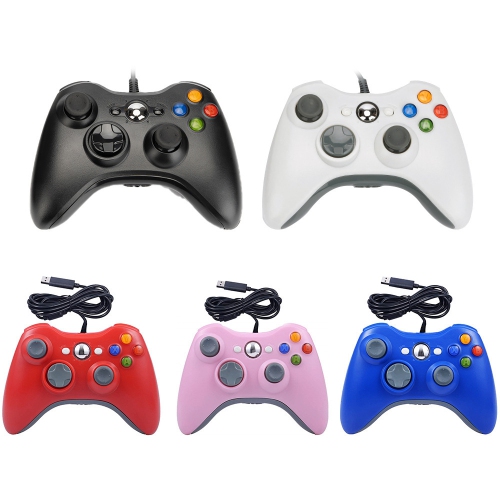 XBOX360 game controller, wired computer steam multi-function driver-free vibration game controller with packaging