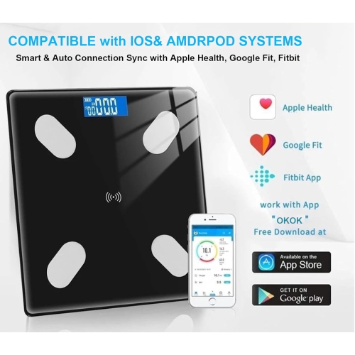 Body Fat Scale High-precision Household Rechargeable Weight Scale Fat Loss Scale [Piano Black] Rechargeable Model/High-precision Smart Scale/Precise