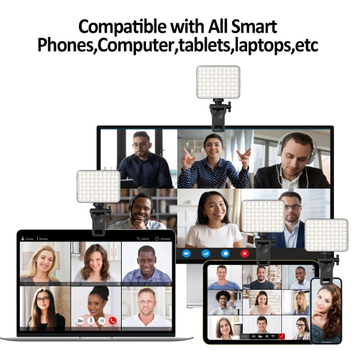 Rechargeable Selfie Light and Mobile Phone Light Clip for iPhone and Android Phones for Selfie Live Streaming and Video Conferencing