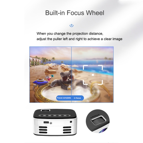 Mini wireless mobile phone projector, home bedroom wall projector HD 1080p projection, home theater projector
